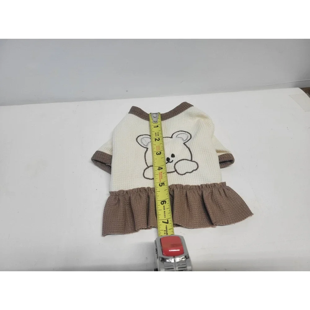 Dog or cat Bear Waffle Knit‎ Dog Cat Pet Dress Apparel Shirt Clothes Small S